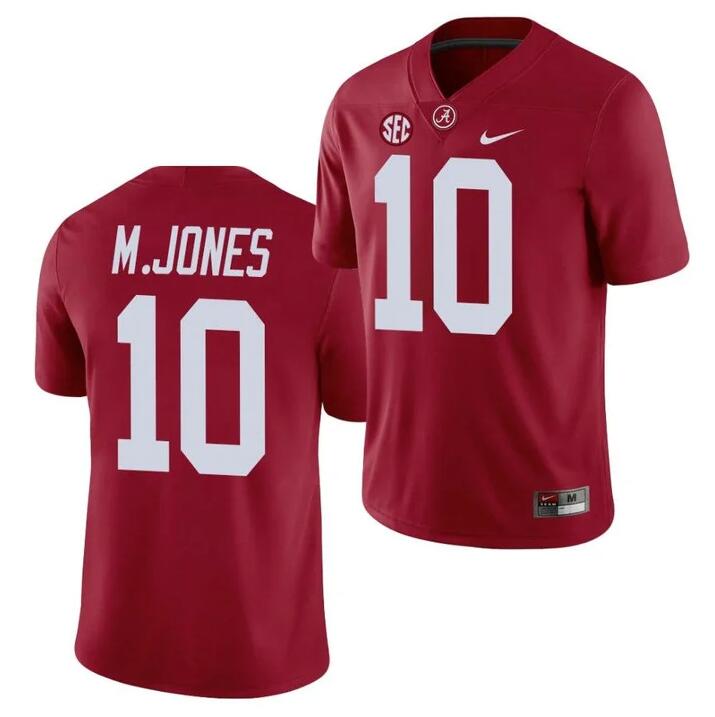 Men's Red Alabama Crimson Tide #10 Mac Jones Stitched Jersey